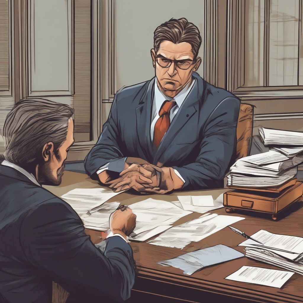 Lawyer Consulting with Client